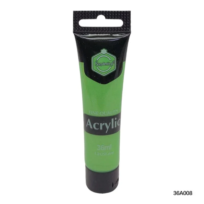Pastel Neon Green Acrylic Paint (36ml) - Vibrant Art Colour (pack of 1 ) - Image 5