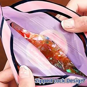 3D Pastel School Bag Ziplock – Transparent Bag | Pack of 1 l 17 x 17 CM - Image 6