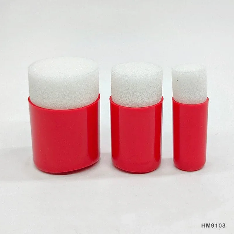Versatile Sponge Applicators with Red Handles - 3 Piece Set