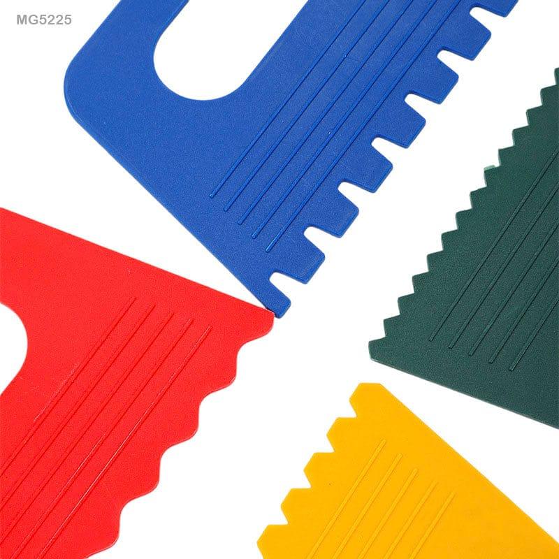 Colorful Plastic Art Texture Tools for Kids (4 Pcs) pack of 1 - Image 3