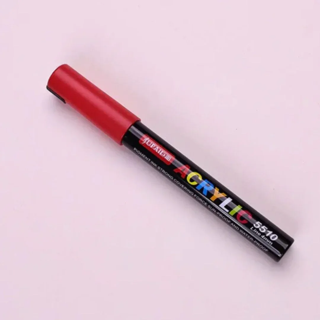 Acrylic Paint Marker Red 10Pc 4Mm Code-5510R - Image 2