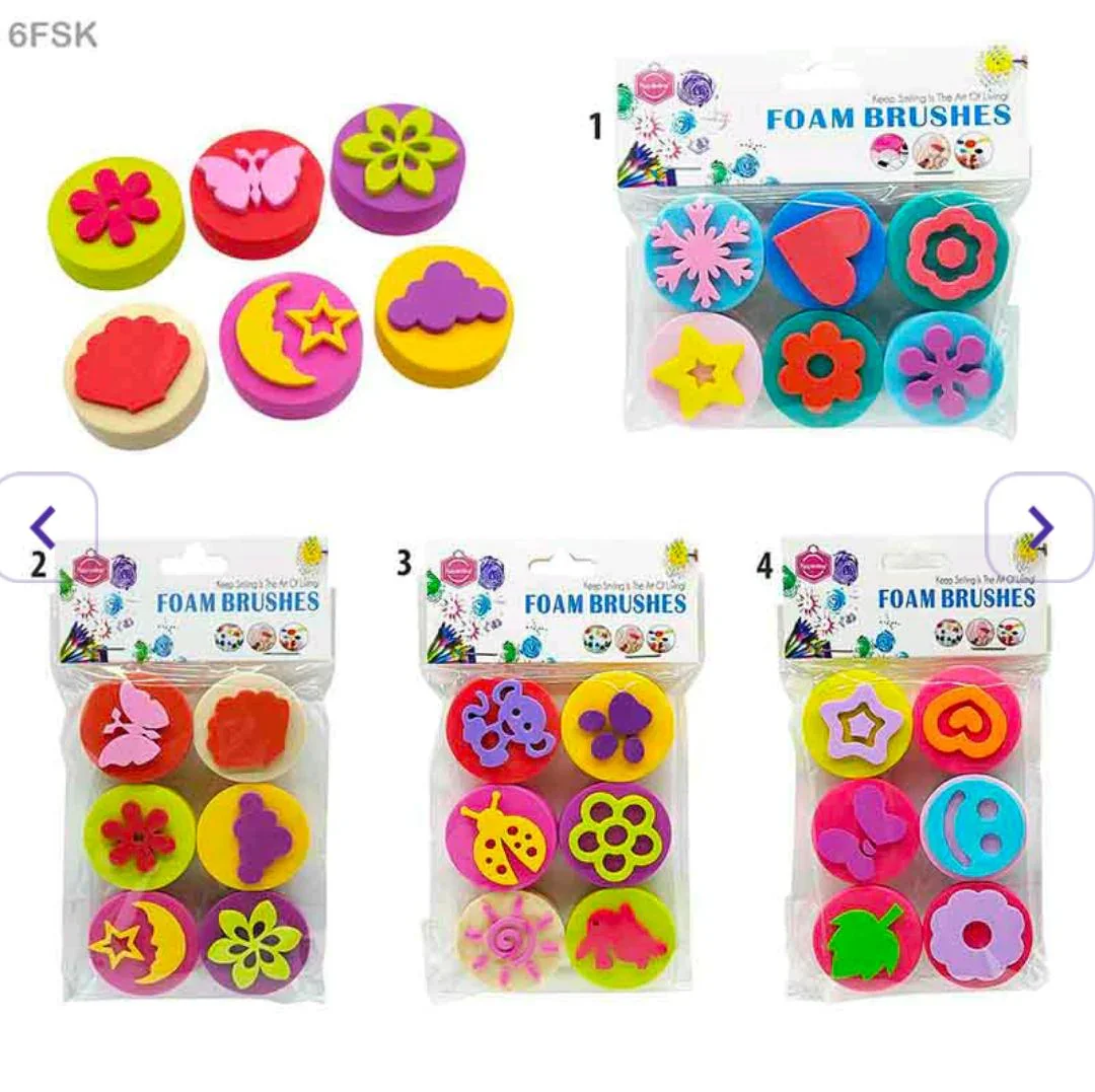 Fun Foam Stamps for Kids - Assorted Designs (6 Pack) - Image 4