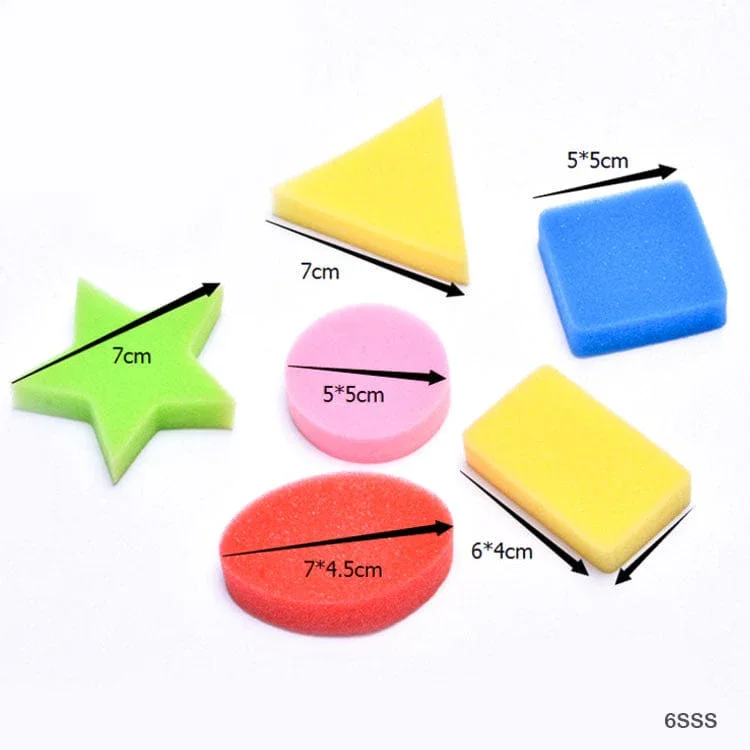 Craft Shape Sponge Set (6 Pieces) - Painting & Texturing Tools - Image 3