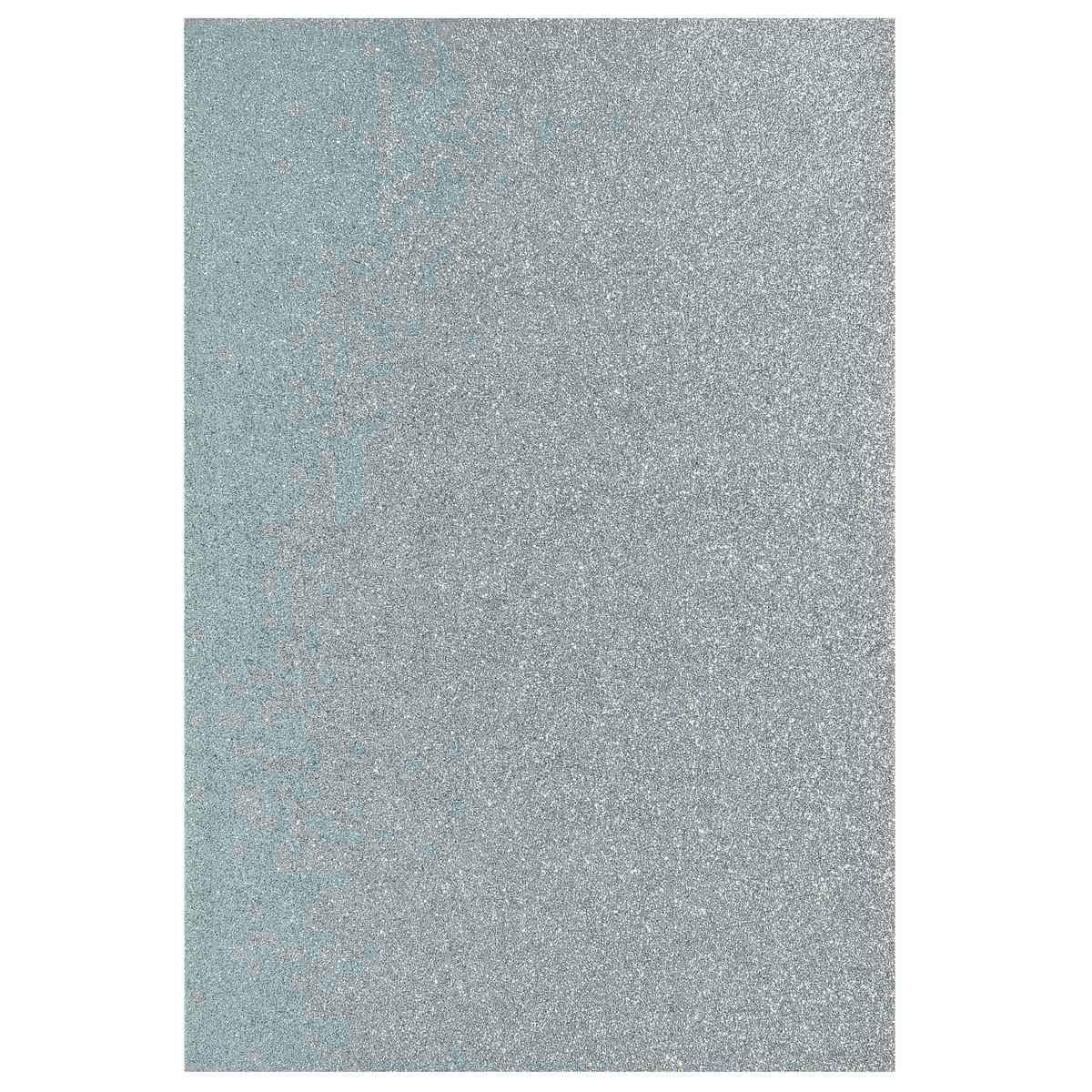 A4 Glitter Foam Sheet With Sticker Silver 26164SR - Image 2