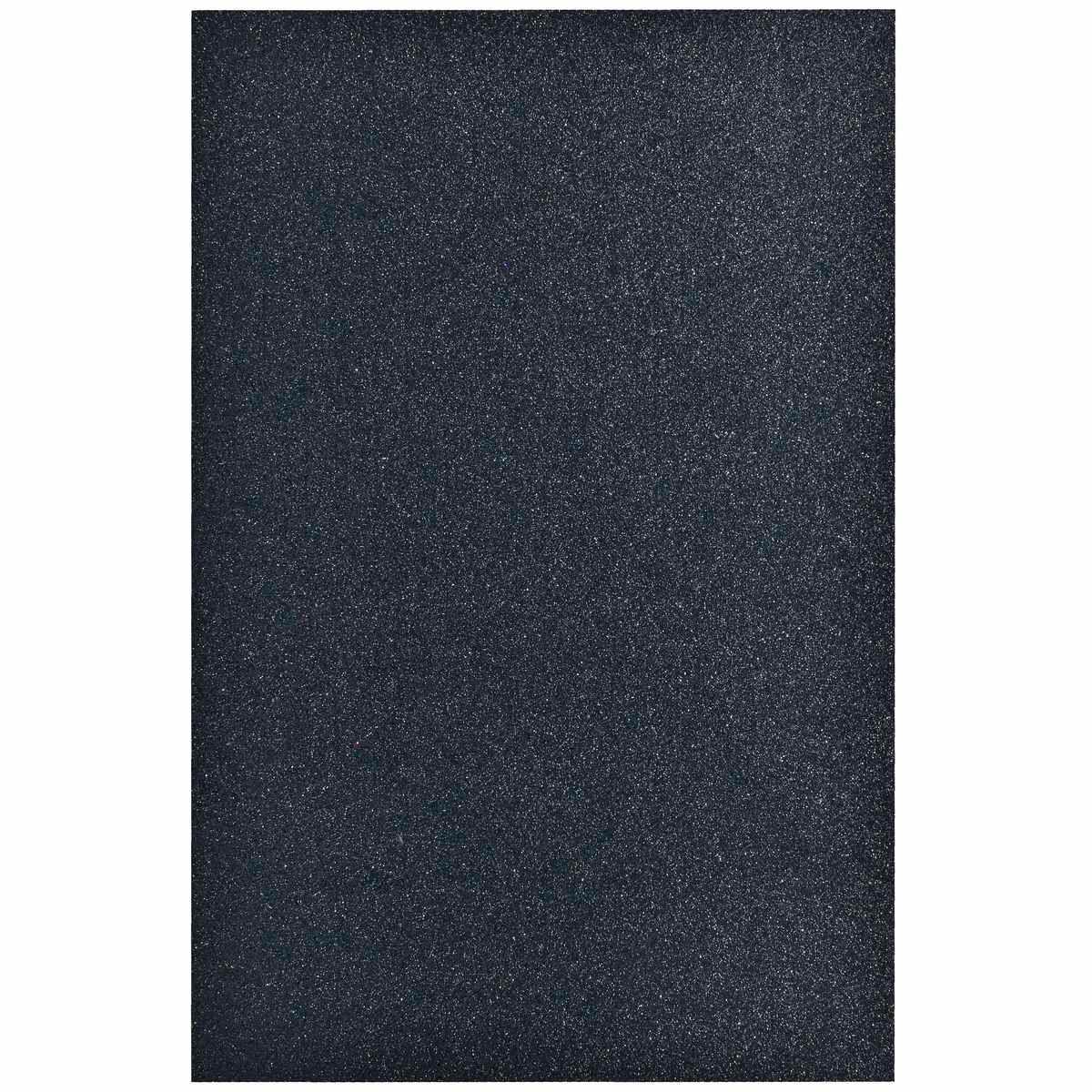 A4 Glitter Foam Sheet Without Sticky  Black 00196BK - Image 2