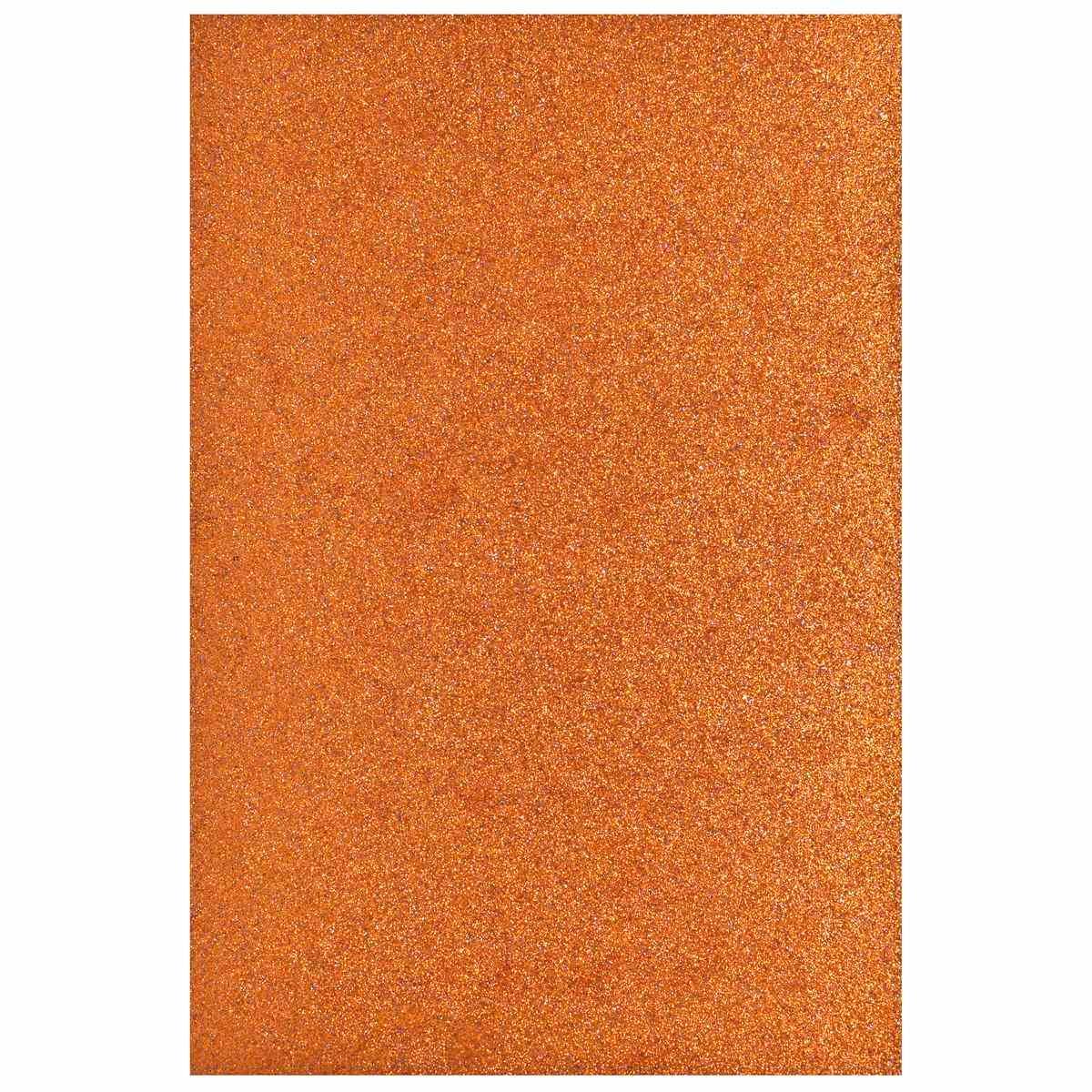 A4 Glitter Foam Sheet Without  Stick Orange 00196OE - Image 2