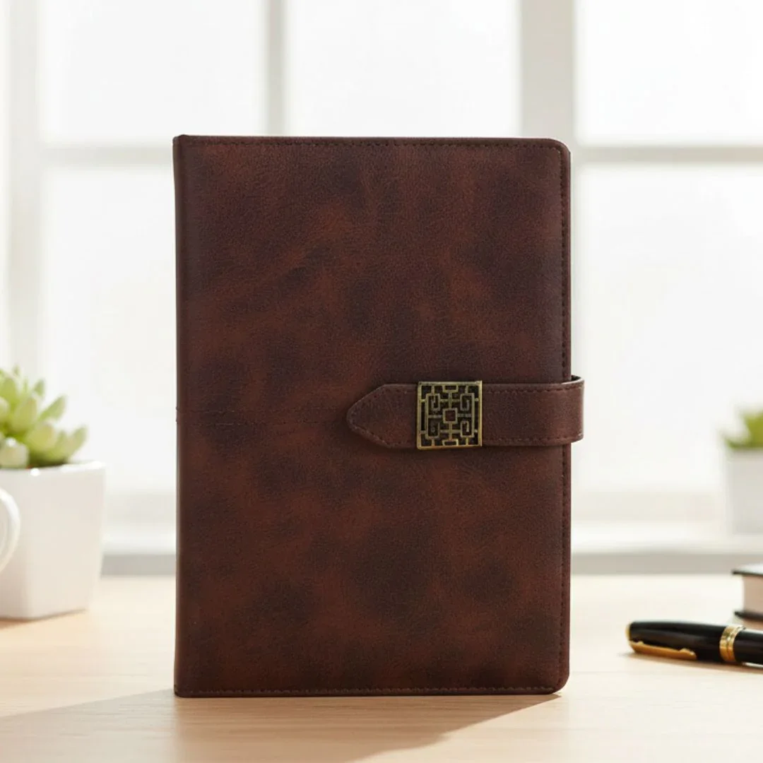 Premium A5 Business Diary Brown l Ruled l  Pack of 1 - Image 5