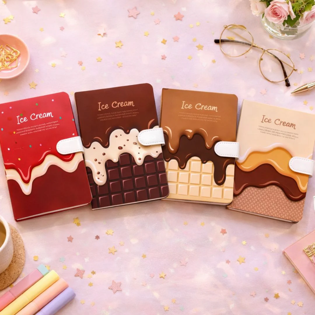 A5 Premium Cute Dessert Theme Magnetic Diary |Assorted Designs | Pack Of 1 - Image 2
