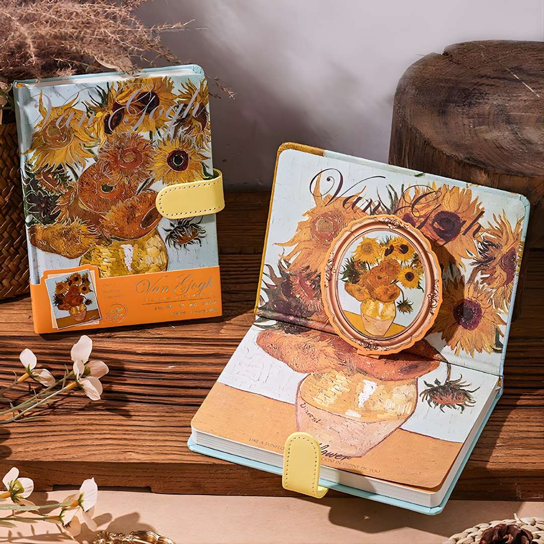 Premium A5 Van Gogh Journal Notebook with Strap | Pack of 1 - Image 5