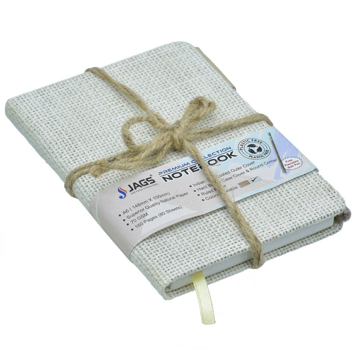 Burlap Jute Diary journal aesthetic | A6 I undated journal eco-friendly - Image 4