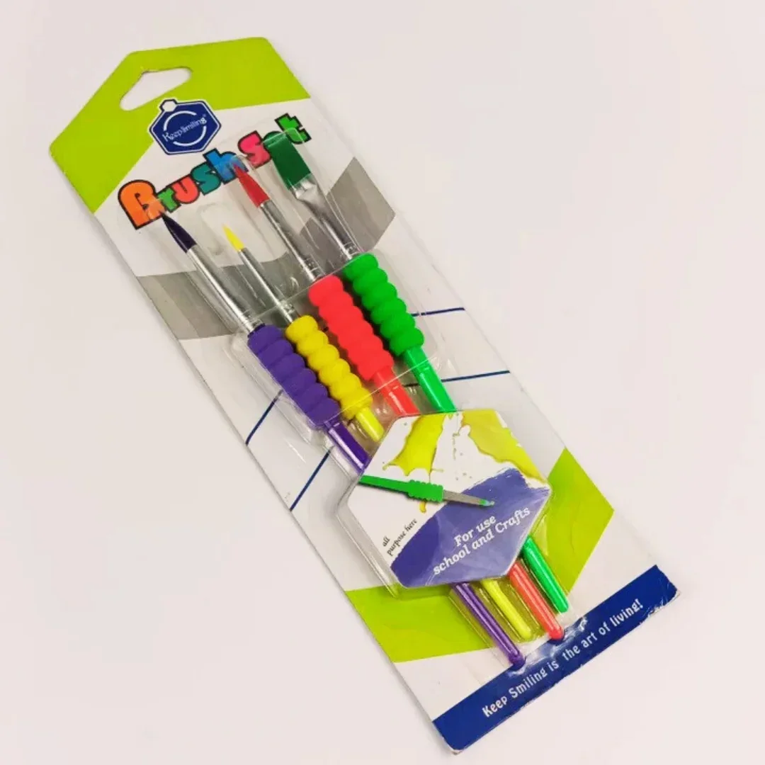 Versatile Paint Brush Set  for Acrylics, Oils & More 4Pcs (pack of 1)
