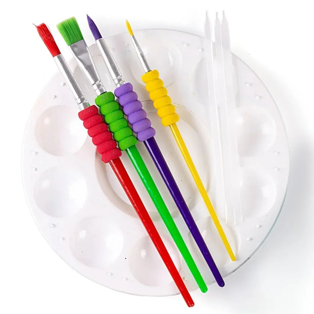 Versatile Paint Brush Set  for Acrylics, Oils & More 4Pcs (pack of 1) - Image 3