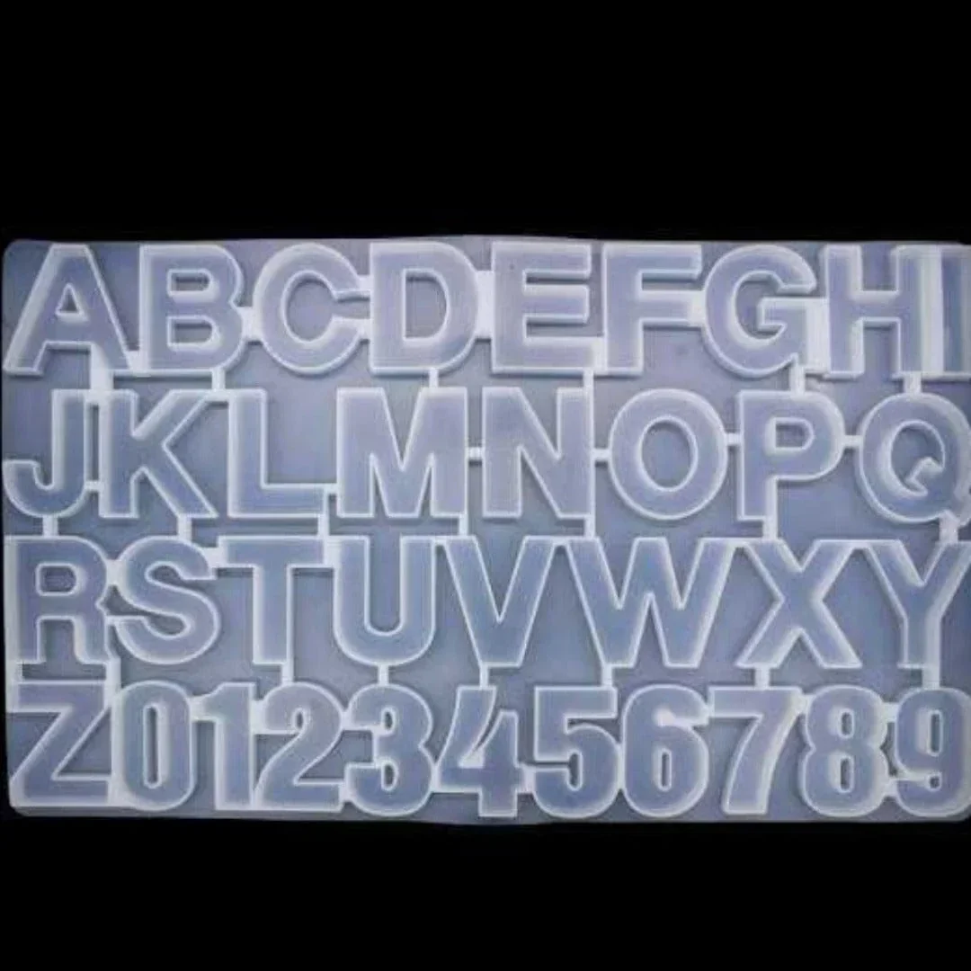 Alphabet and numbers resin mould-Pack of 1  (Premium Quality)