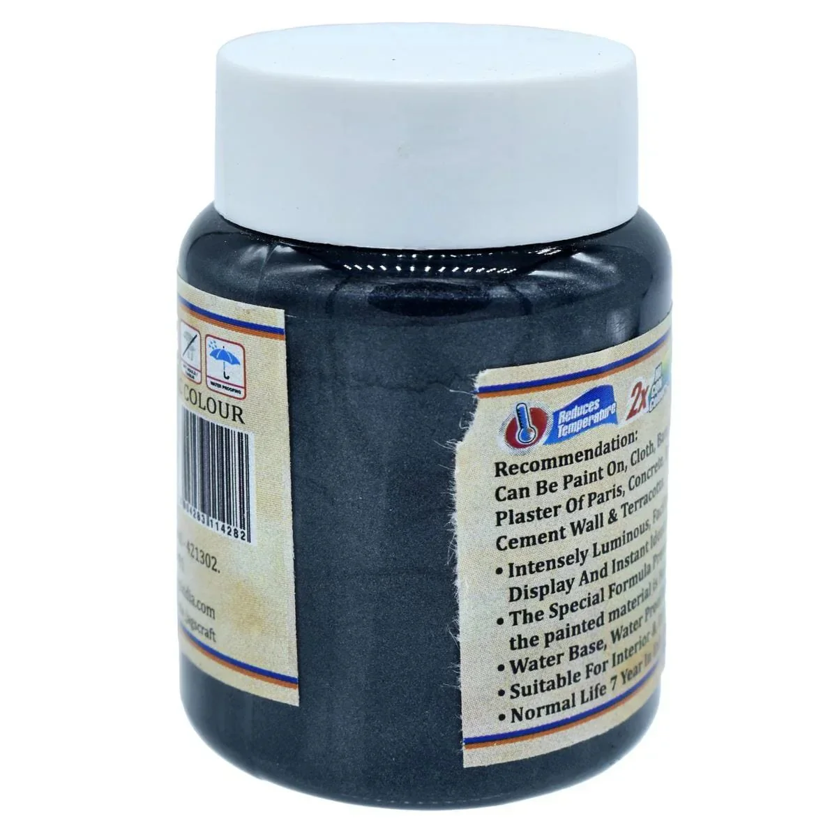 Acrylic Metallic Colour 45ml Black Code 510 AMC400 - Image 3