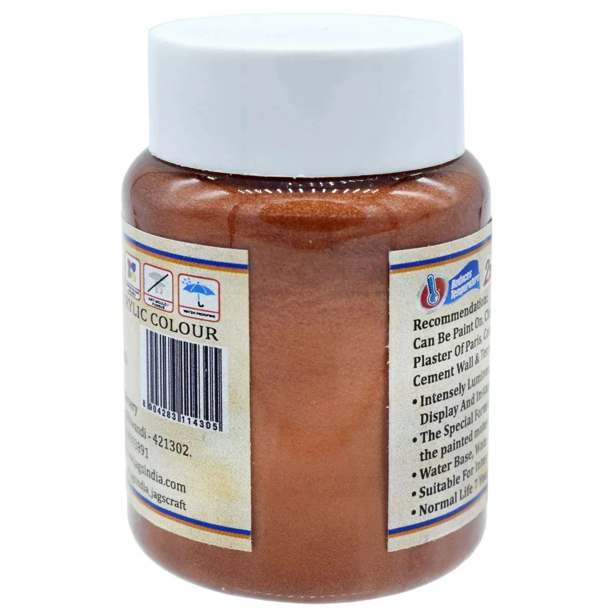 Acrylic Metallic Colour 45Ml Copper Code 101 AMC402 - Image 3