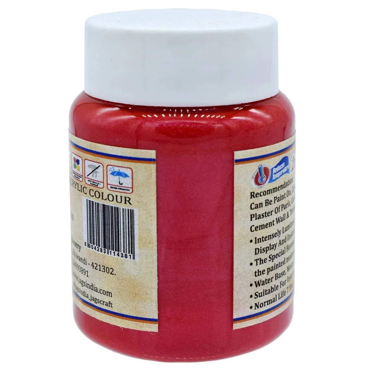 Acrylic Metallic Colour 45Ml Red Code 509 AMC410 - Image 3