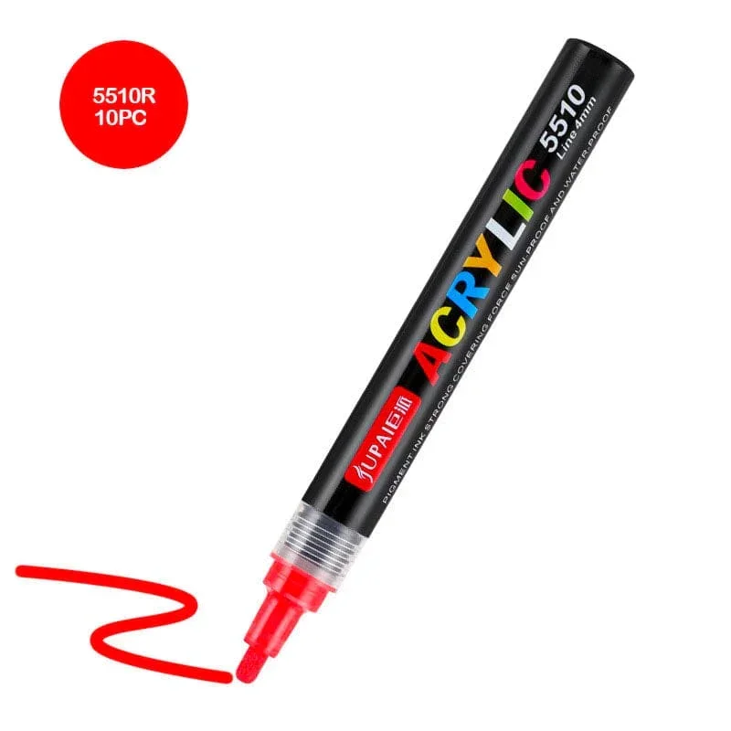 Red Acrylic Paint Marker l Pack of 1 marker l 4mm - Image 2