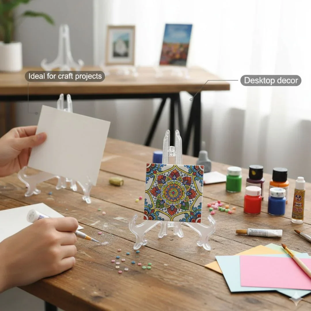 10 inch Acrylic easel for Canvas MDF Resin Frame Stands for Professional Photo and Art Display- - Image 2