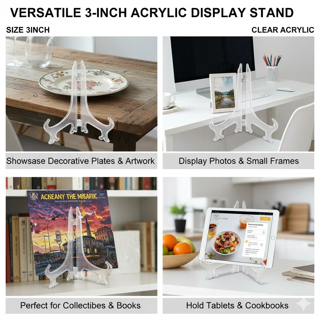 3 inch Acrylic easel stand l PACK OF 1 PIECE - Image 6