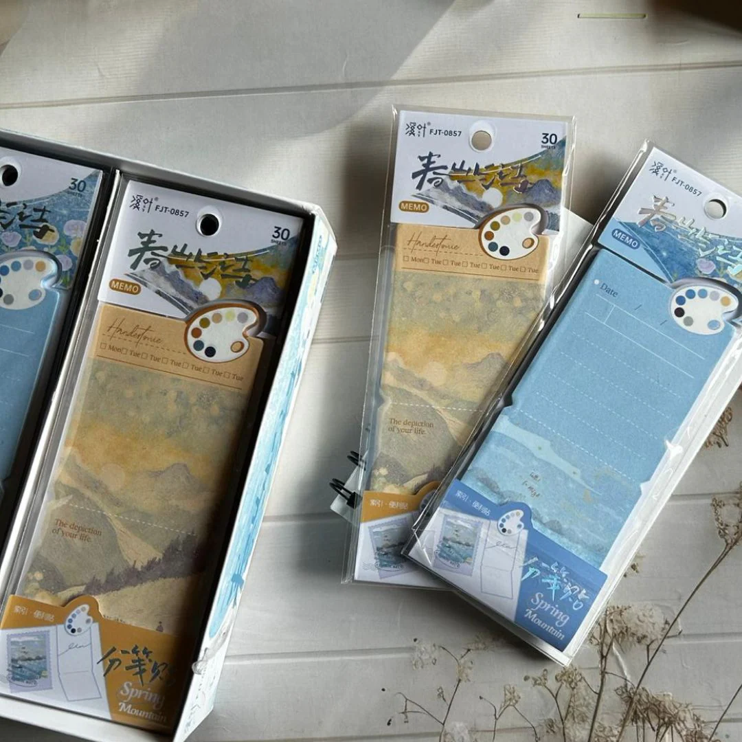 Van Gogh Long Memo Sticky Notes |  Planner Memo Pads | Pack of 1 Contains 30 sheets - Image 3