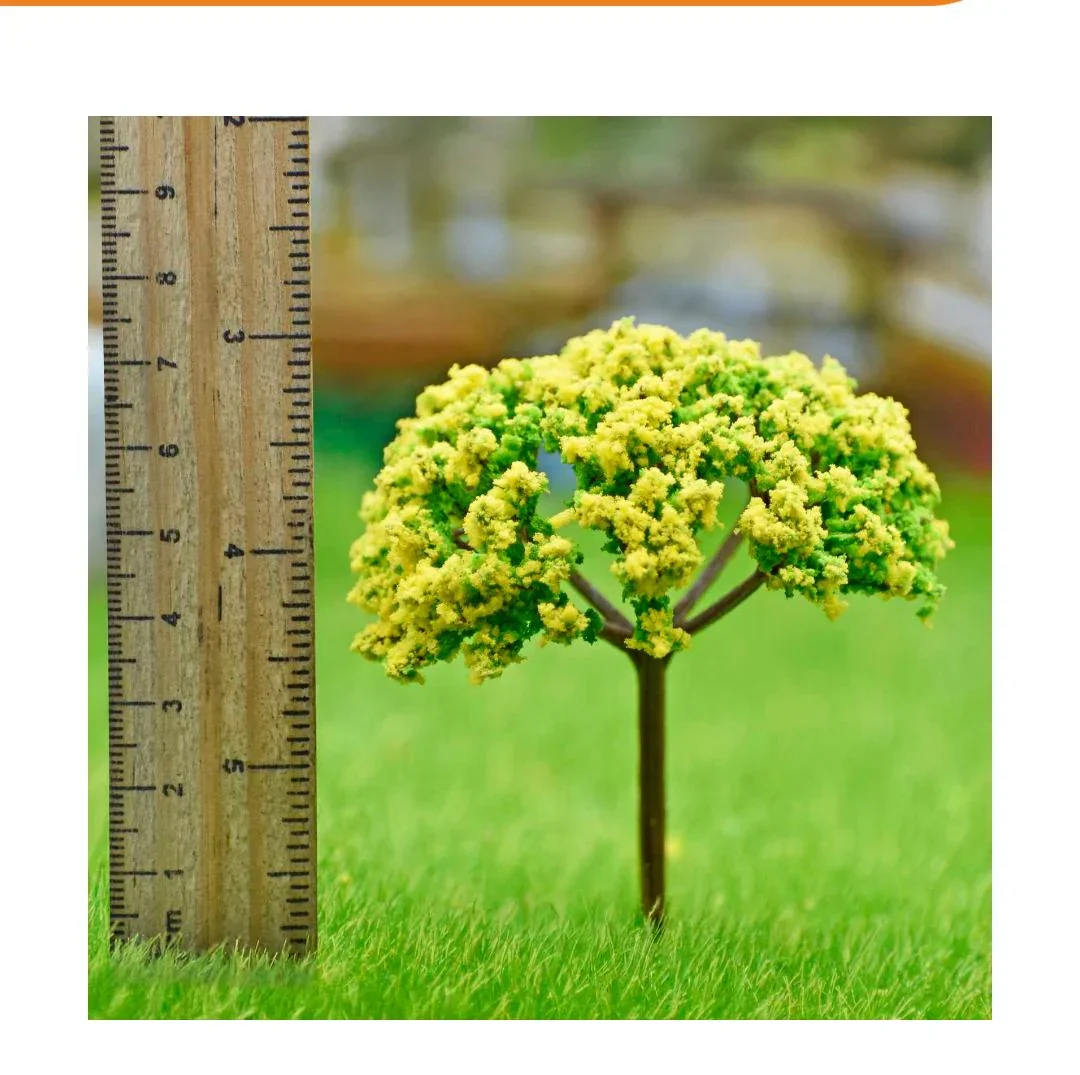 Artificial Miniature Green & Yellow Tree – 1pc | TL-75GYW - Image 2