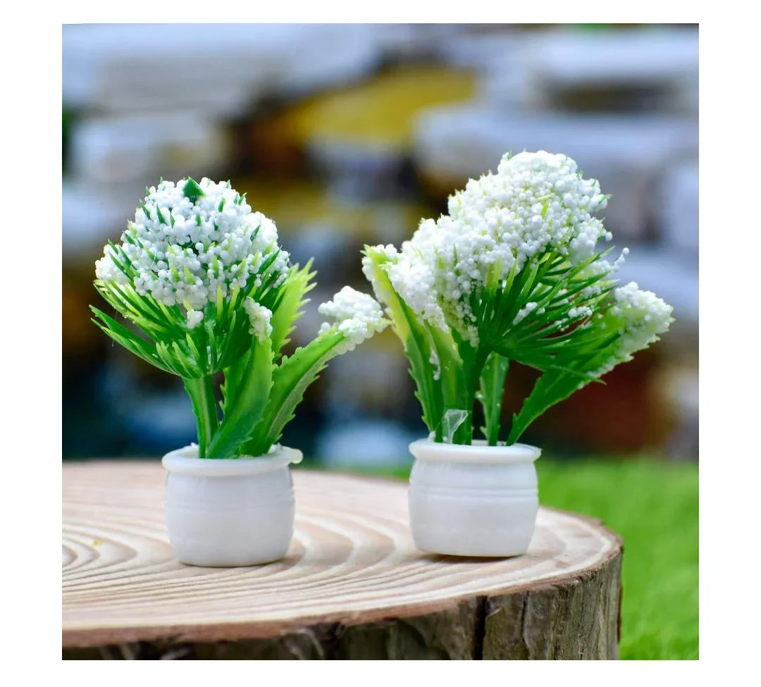 Artificial Miniature Tree Flower Pot 2Pc CT011-A