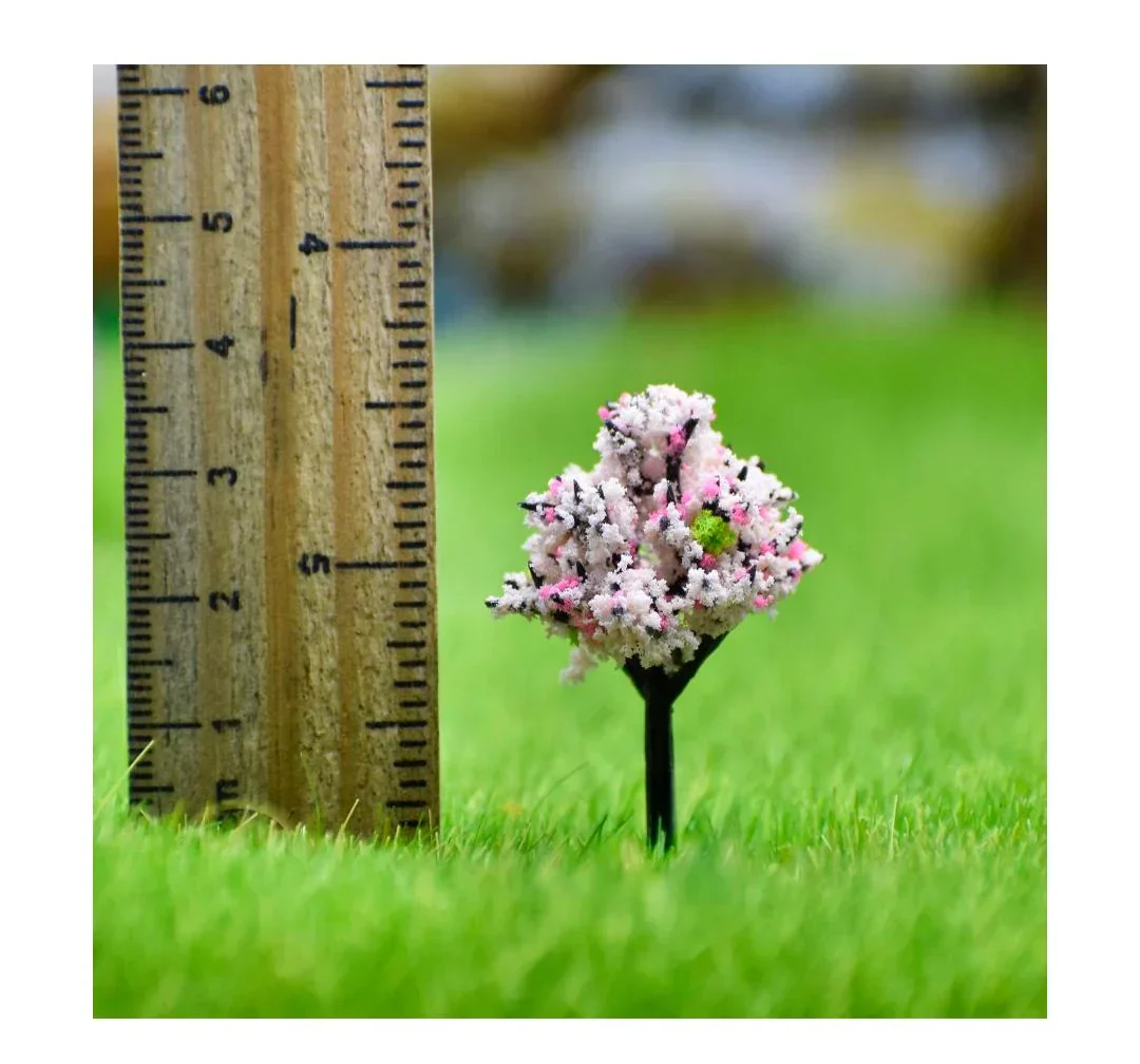Artificial Miniature Two Tone Baby Pink Tree 2 Pcs 018-40TT - Image 2
