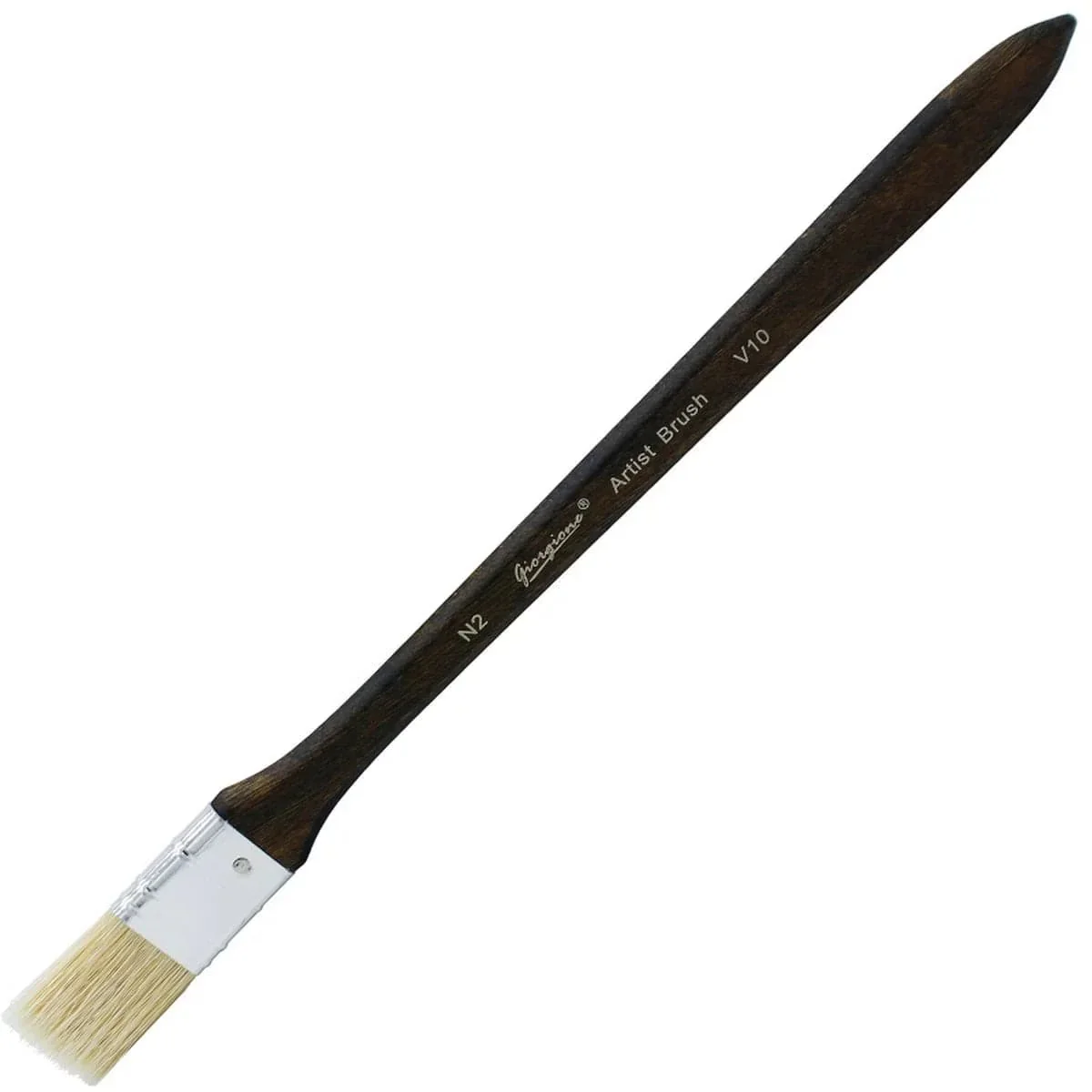 Artist Brush Set with Wooden Poles – 10 Pcs with Metal Storage Box & Velvet Pouch | V-10 - Image 3