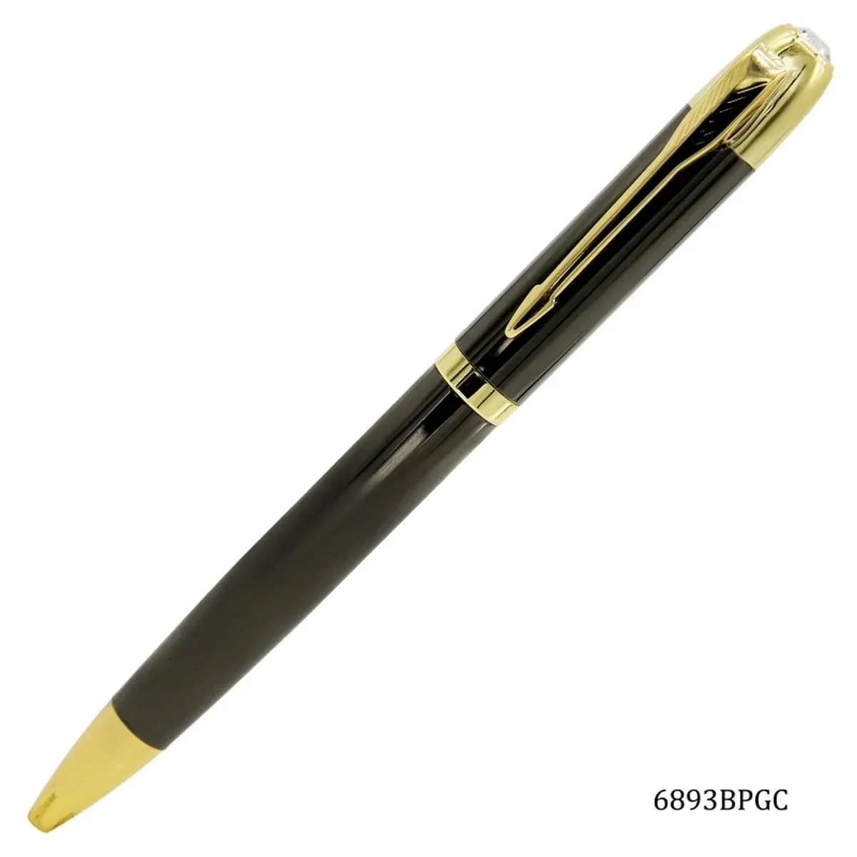 Ball Pen Black Golden Clip Gun Matte