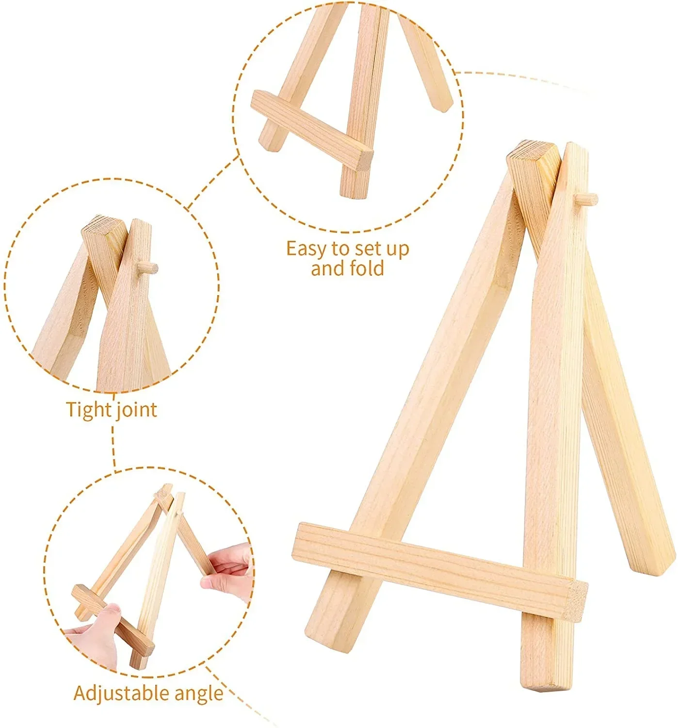 (Buy 1 Get 1 Free) Mini Wooden Easel l Pack of 1 Contain 1 easel - Image 2