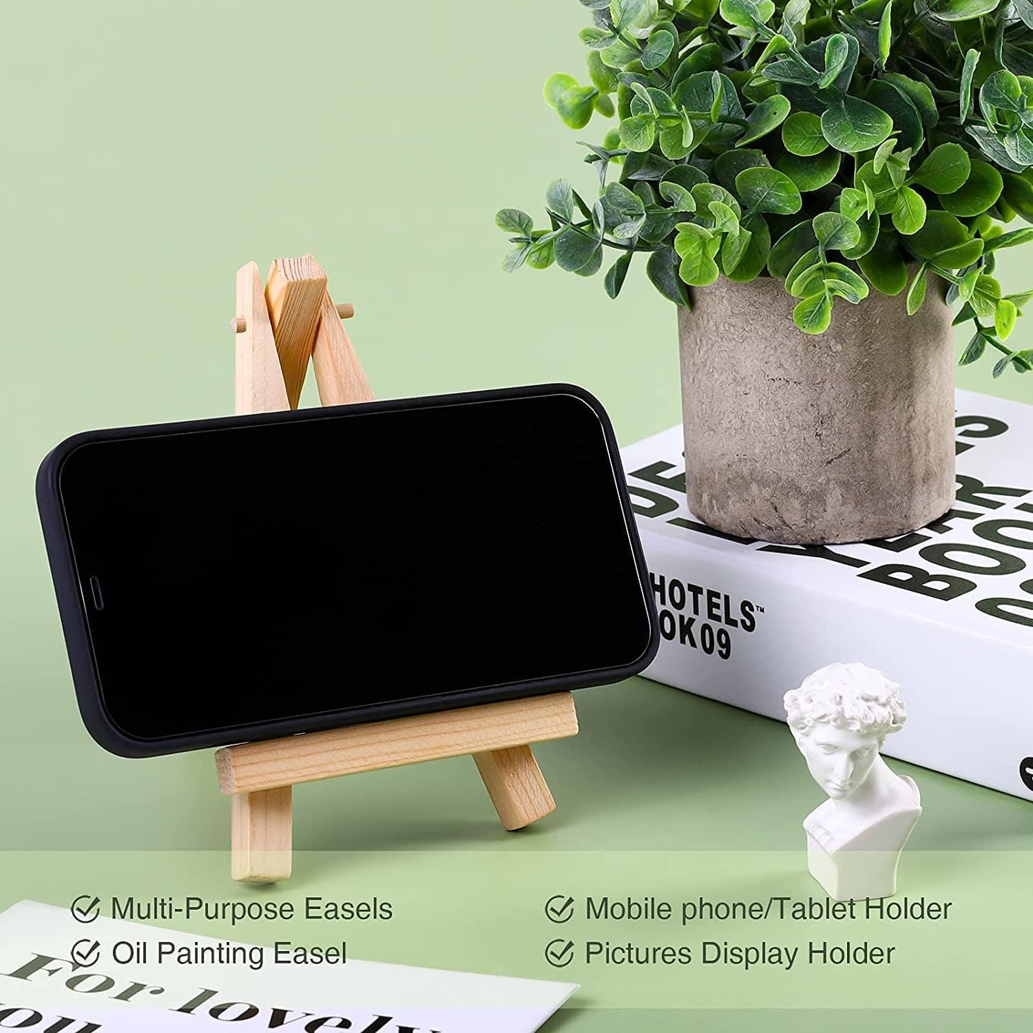 (Buy 1 Get 1 Free) Mini Wooden Easel l Pack of 1 Contain 1 easel - Image 5