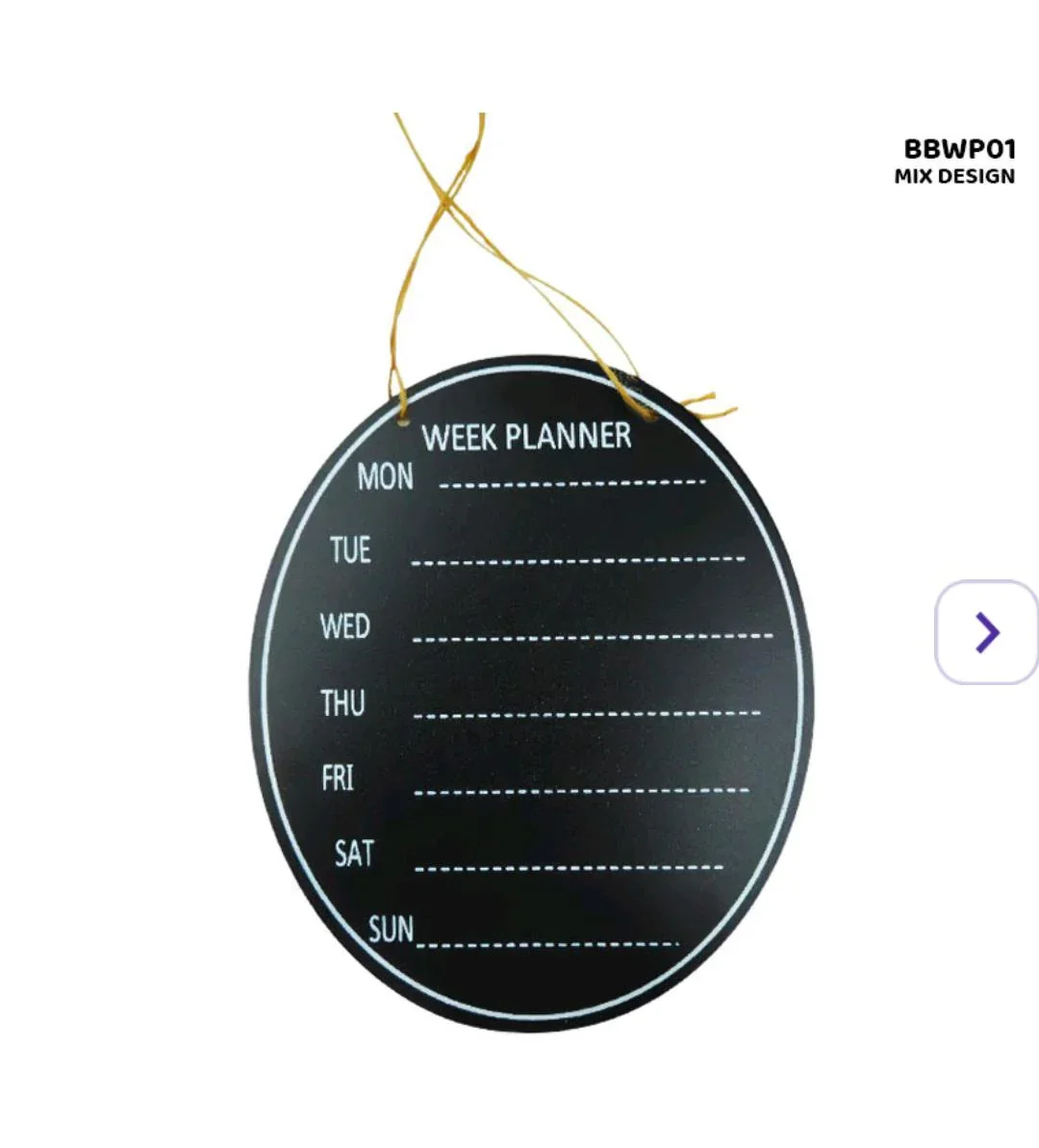Reusable Blackboard Weekly Planner - Wall-Mounted or Desktop (1pcs) pack of 1 - Image 2