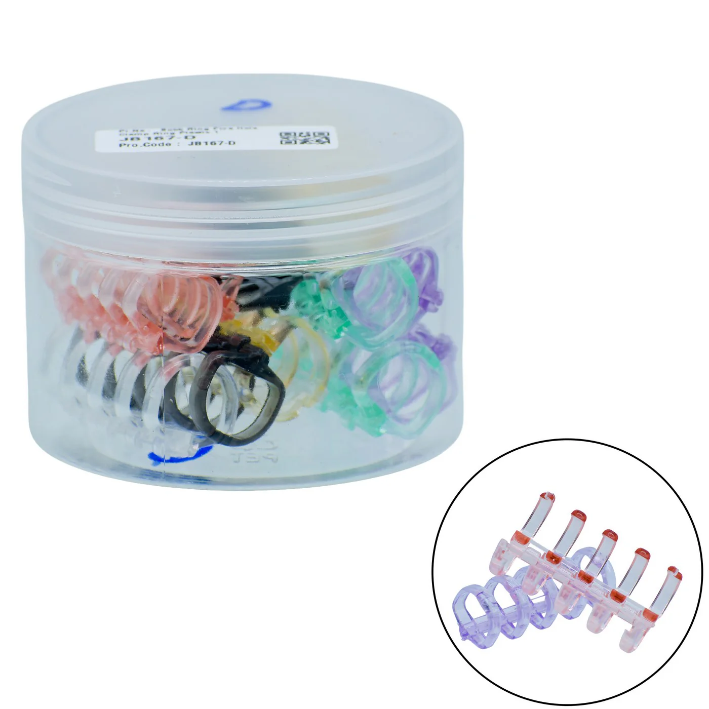Book Ring Five Hole Clamp Ring Plastic 12Pcs Box JB167-D - Image 2