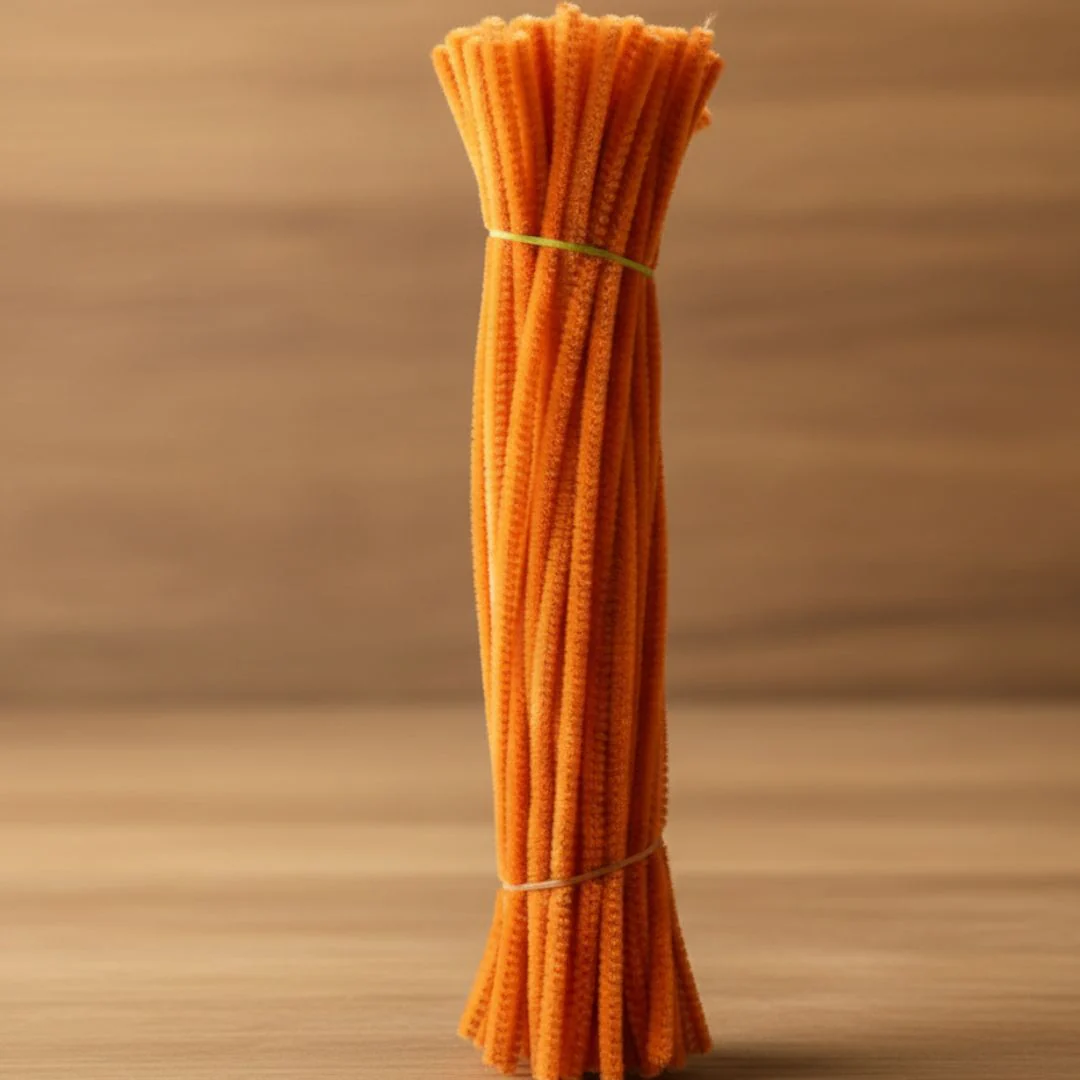 Caramel  Brown Plain Pipe Cleaner for Craft and Bouquet l Pack of 100Pc - Image 2