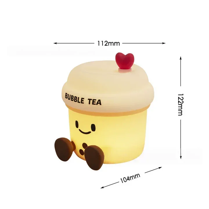 Bubble Boba Tea Silicone Lamp Rechargeable ( 1pc ) - Image 2