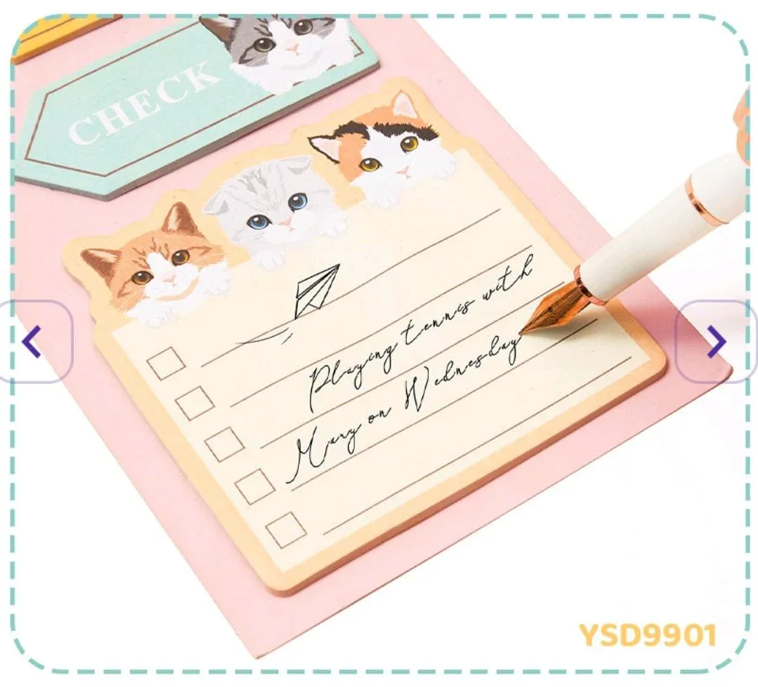 (Buy 1 Get 1 Free) 3-in-1 Cute Cat Sticky Notes | 25 Sheets Each - Image 2