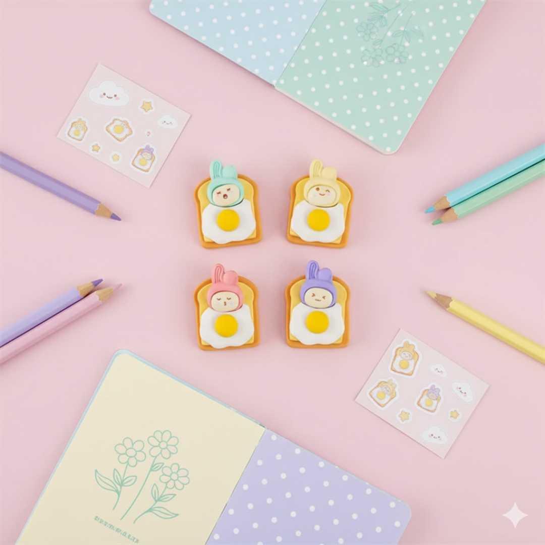 (Buy 1 Get 1 Free) Bread Omelet Eraser | Pack of 1 - Image 3