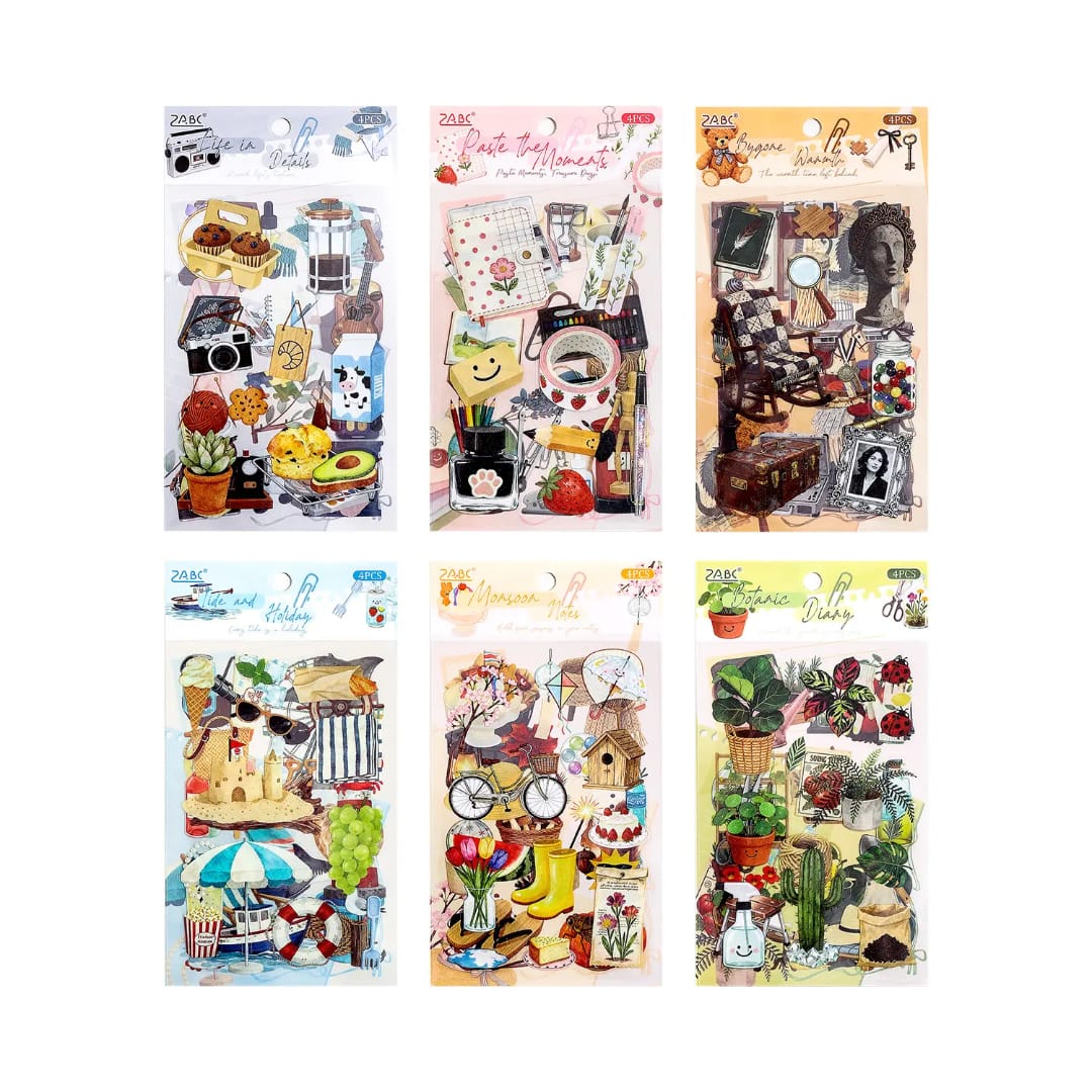 (Buy 1 Get 1 Free) Cute Botanical Journaling Stickers | Pack of 1 contains 4 sheets - Image 4
