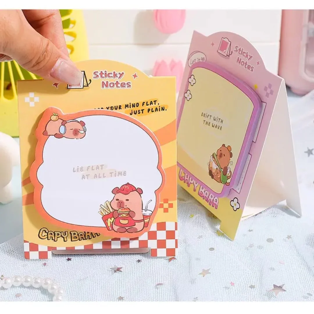 Buy 1 Get 1 FREE – Cute Capybara Sticky Notes (30 Sheets per Pack) - Image 3