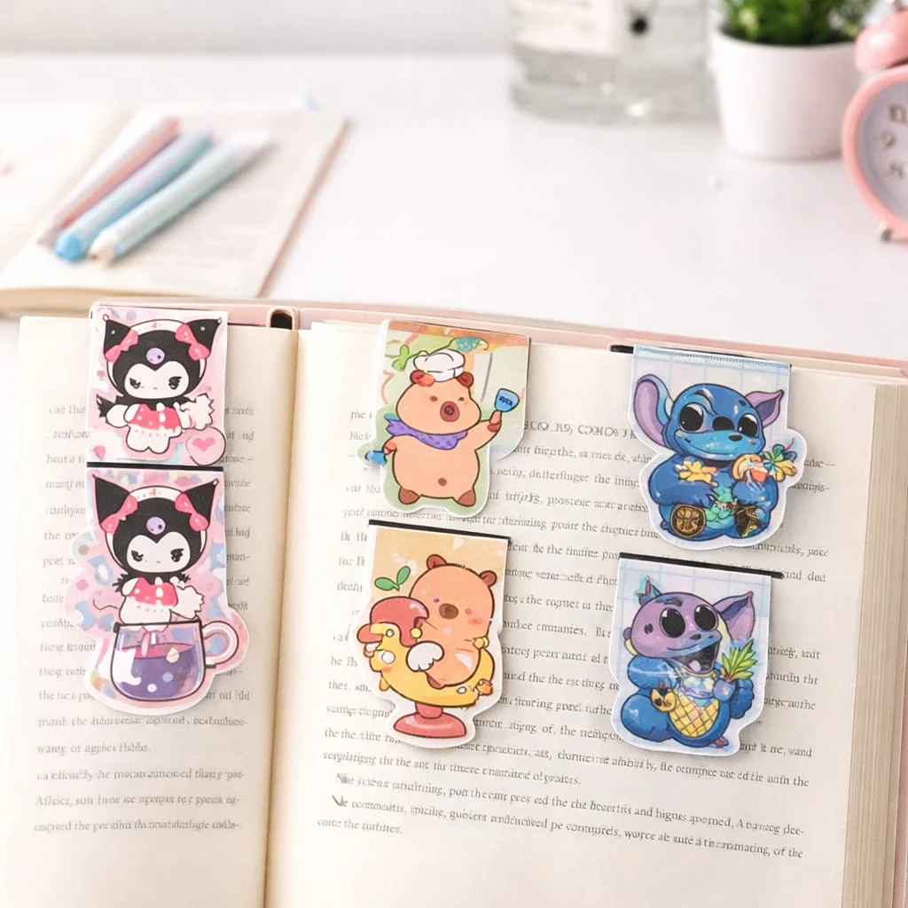 (Buy 1 Get 1 Free ) Cute Cartoon Magnetic  Bookmark l Return gifts l Pack of 1 - Image 3
