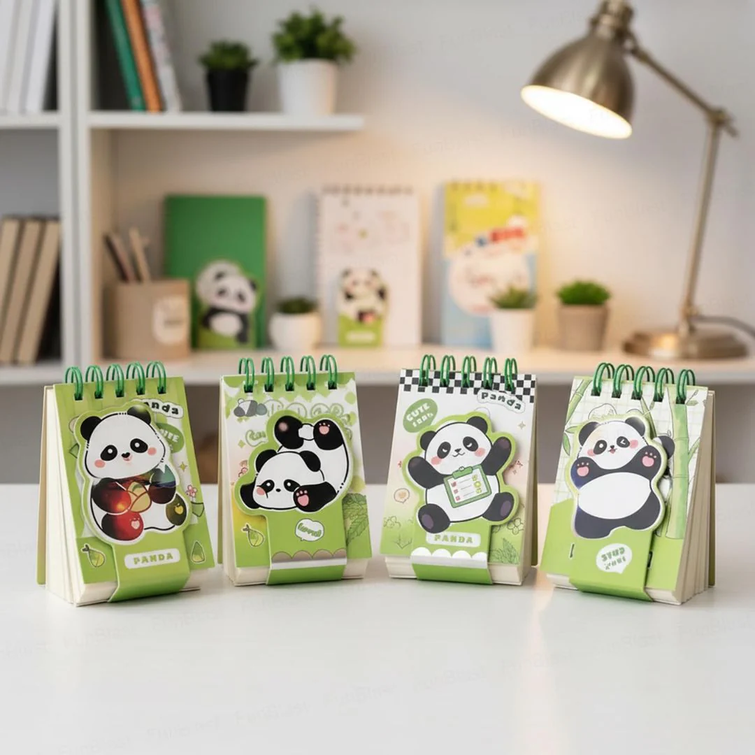 (Buy 1 Get 1 Free ) Cute Panda Mini Ruled Diary l  Kawaii Pocket Diary | Pack of 1 diary - Image 4