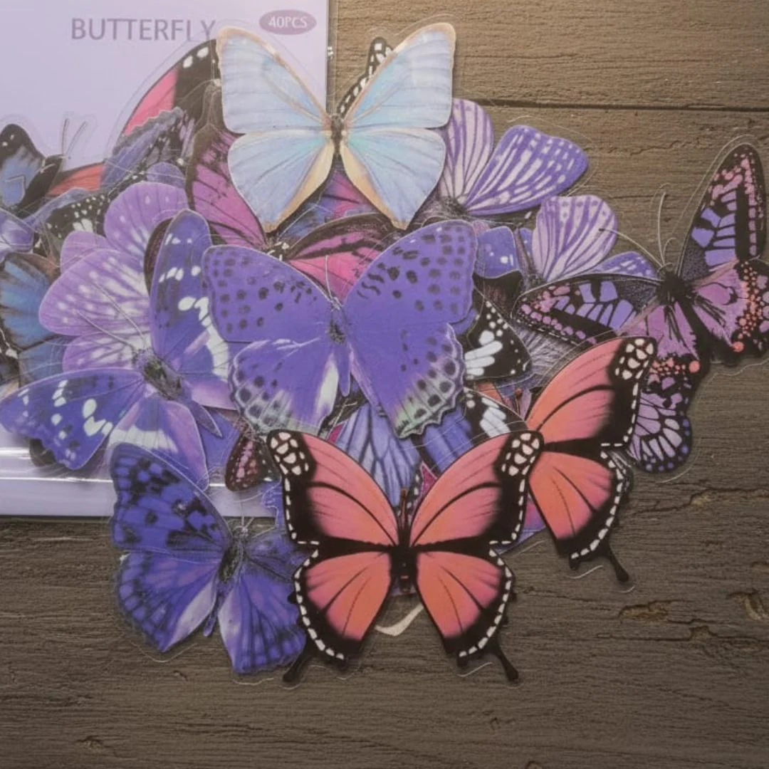 (Buy 1 Get 1 Free) Premium Floral  Nature Aesthetic 3D Sticker l Journaling and scrapbooking l Pack of 1 contains 40 pcs - Image 5