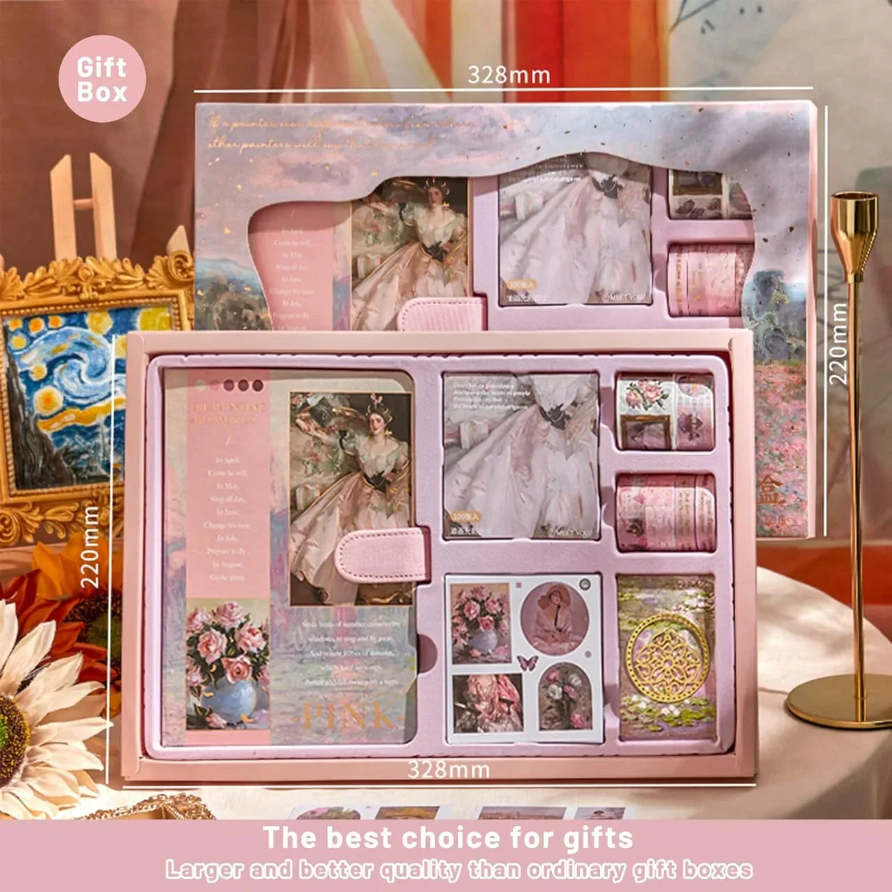 Claude monet's Premium JUMBO journaling kit for 2026 includes diary, tapes, stickers & sheets - Free Shipping - Image 3