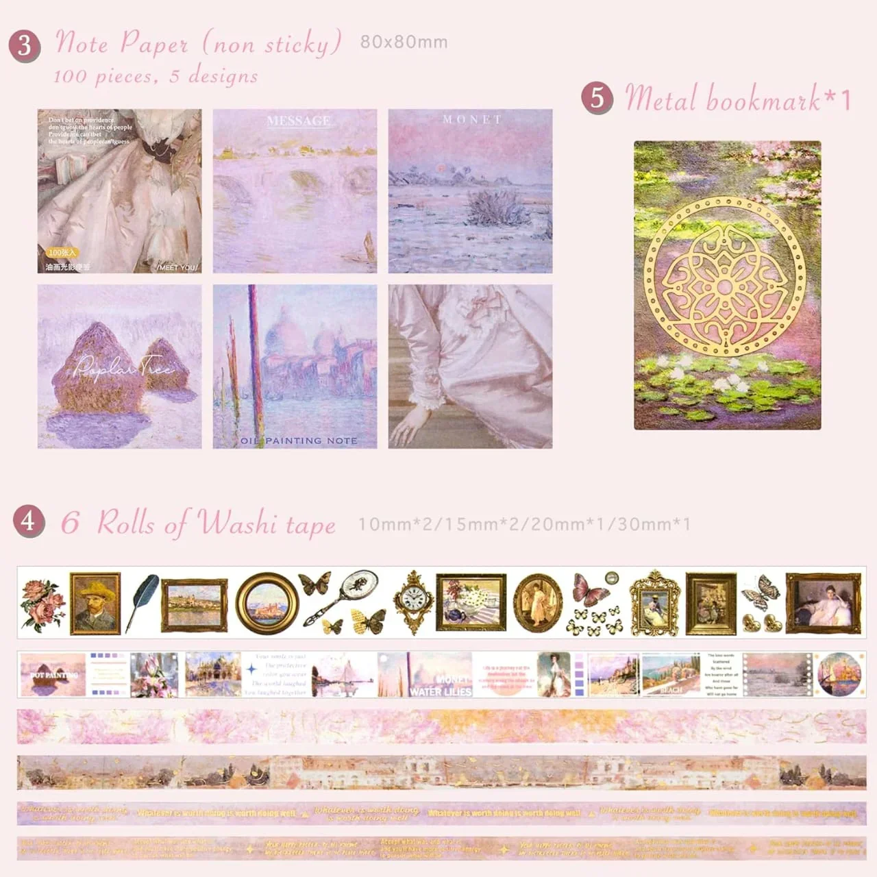Claude monet's Premium JUMBO journaling kit for 2026 includes diary, tapes, stickers & sheets - Free Shipping - Image 8
