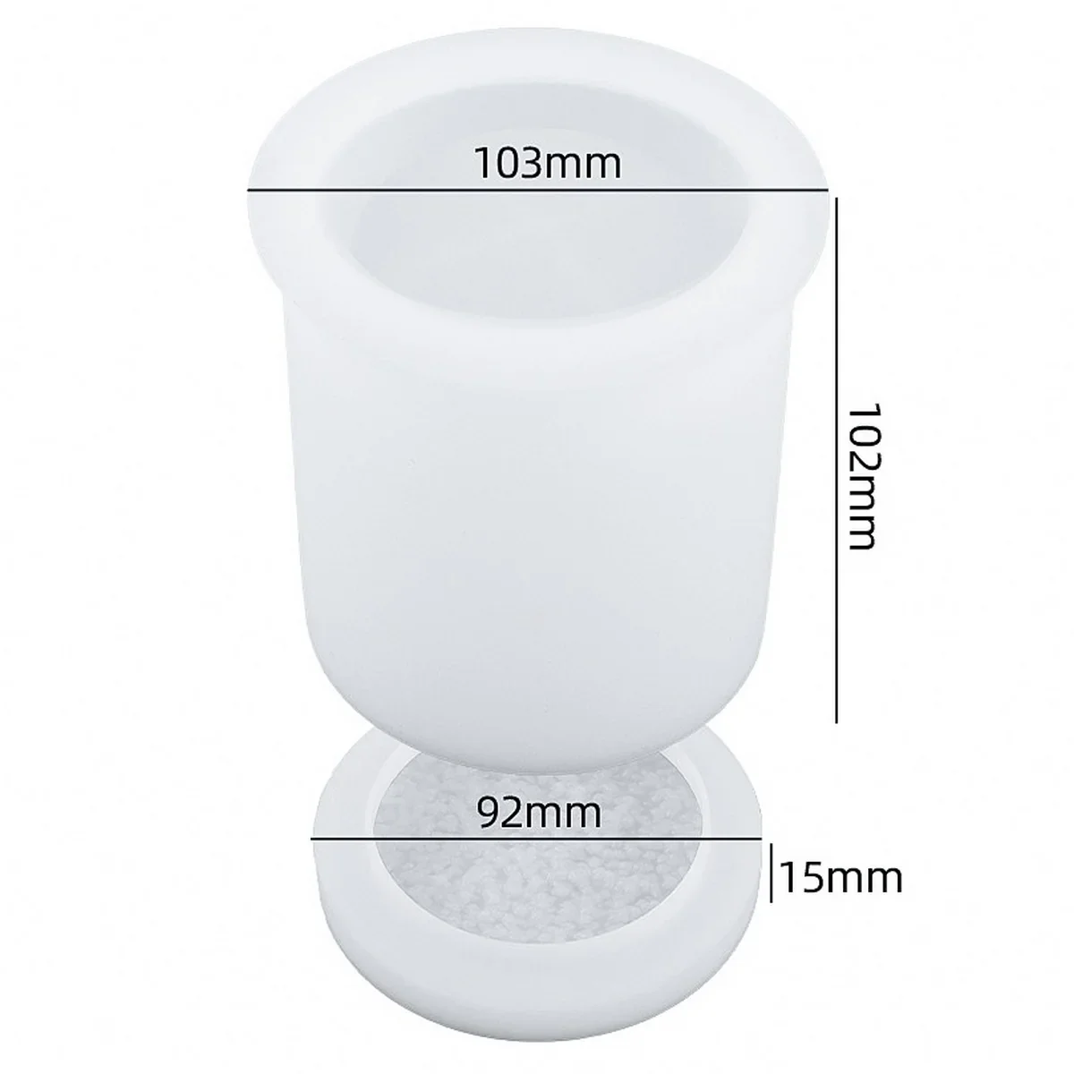 Candle & Resin Silicone Mould Big Candle Pot With Lead l Pack of 1 l JSM54 - Image 2