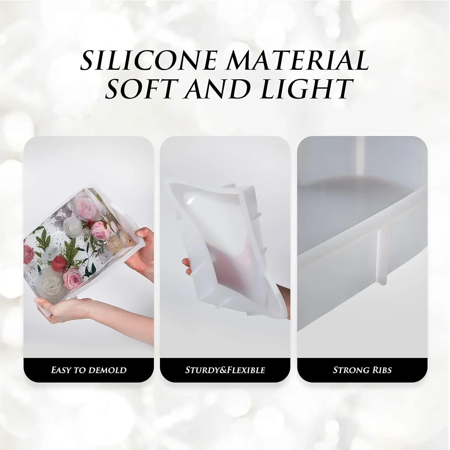 Candle & Resin Silicone Mould Deep Casting Rectangle JSM120 l Pack of 1 - Image 3