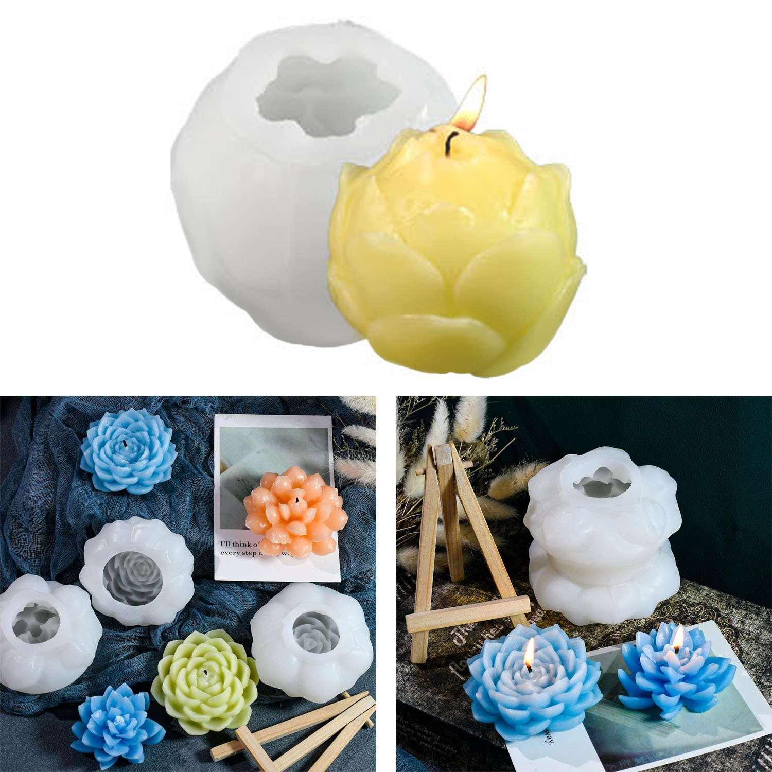 Candle & Resin Silicone Mould Flower Candle Making l Pack of 1 - Image 3