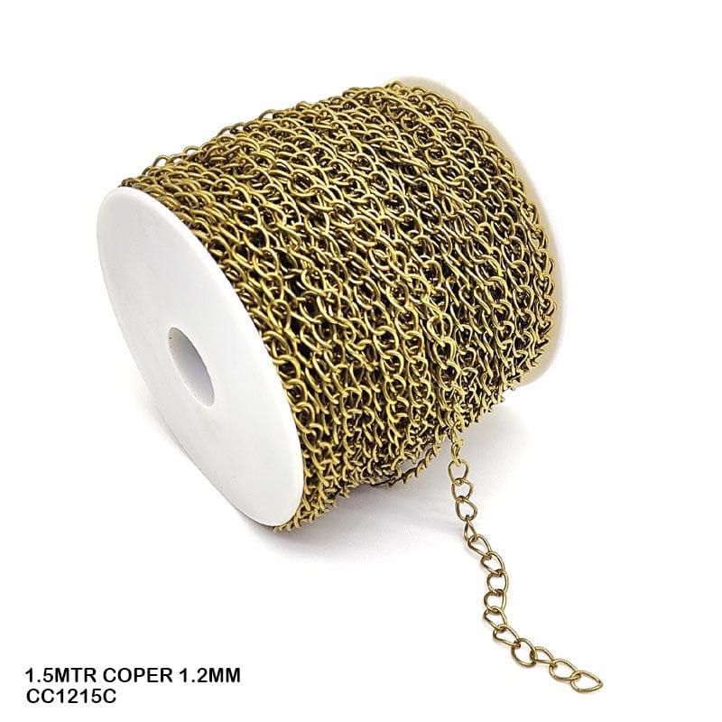 Chain 1.5Mtr copper 1.2Mm       Code  Cc1215C