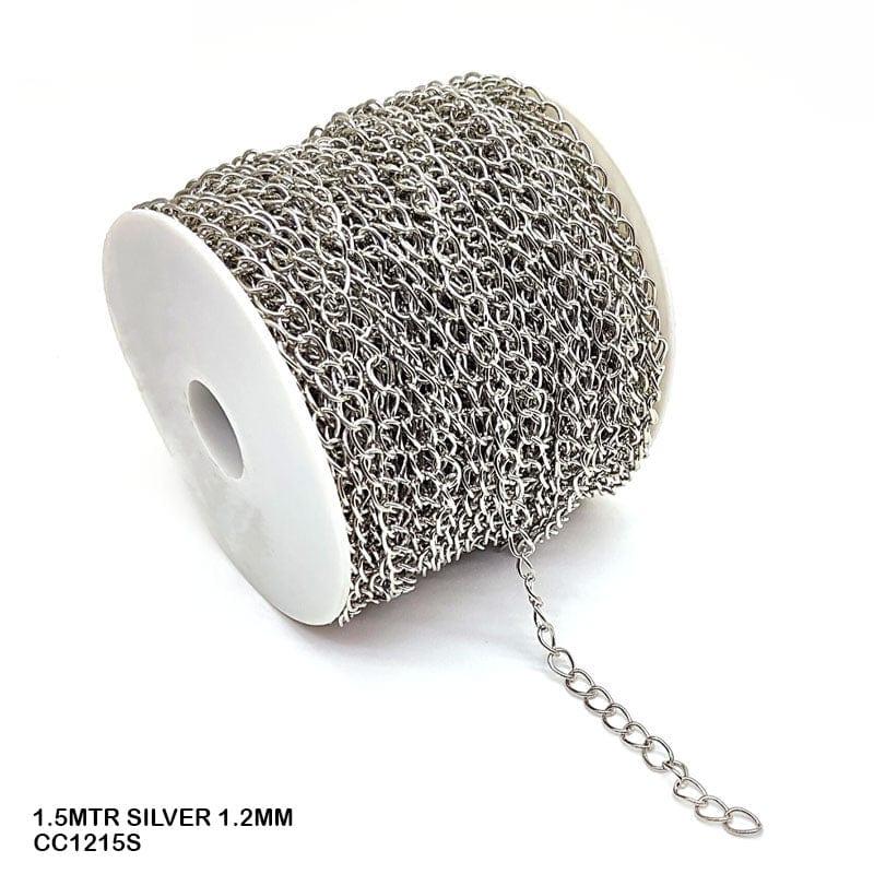Chain 1.5Mtr Silver 1.2Mm       Code  Cc1215S - Image 2