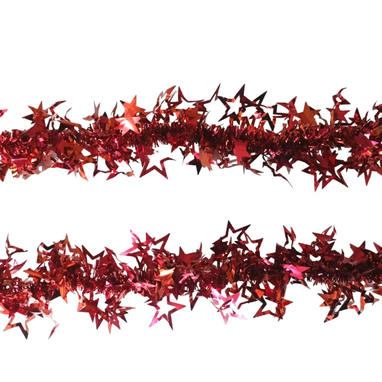 Christmas Garland Tinsel Stars - Sparkling Holiday Decoration for Festive Ambiance (Contain 1 Unit) - Image 3
